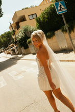 Load image into Gallery viewer, Evelyn Bridal Mini Dress - Aurelle Attire
