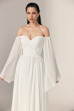 Load image into Gallery viewer, Sofia by Ariamo - long sleeve A-line wedding dress front view
